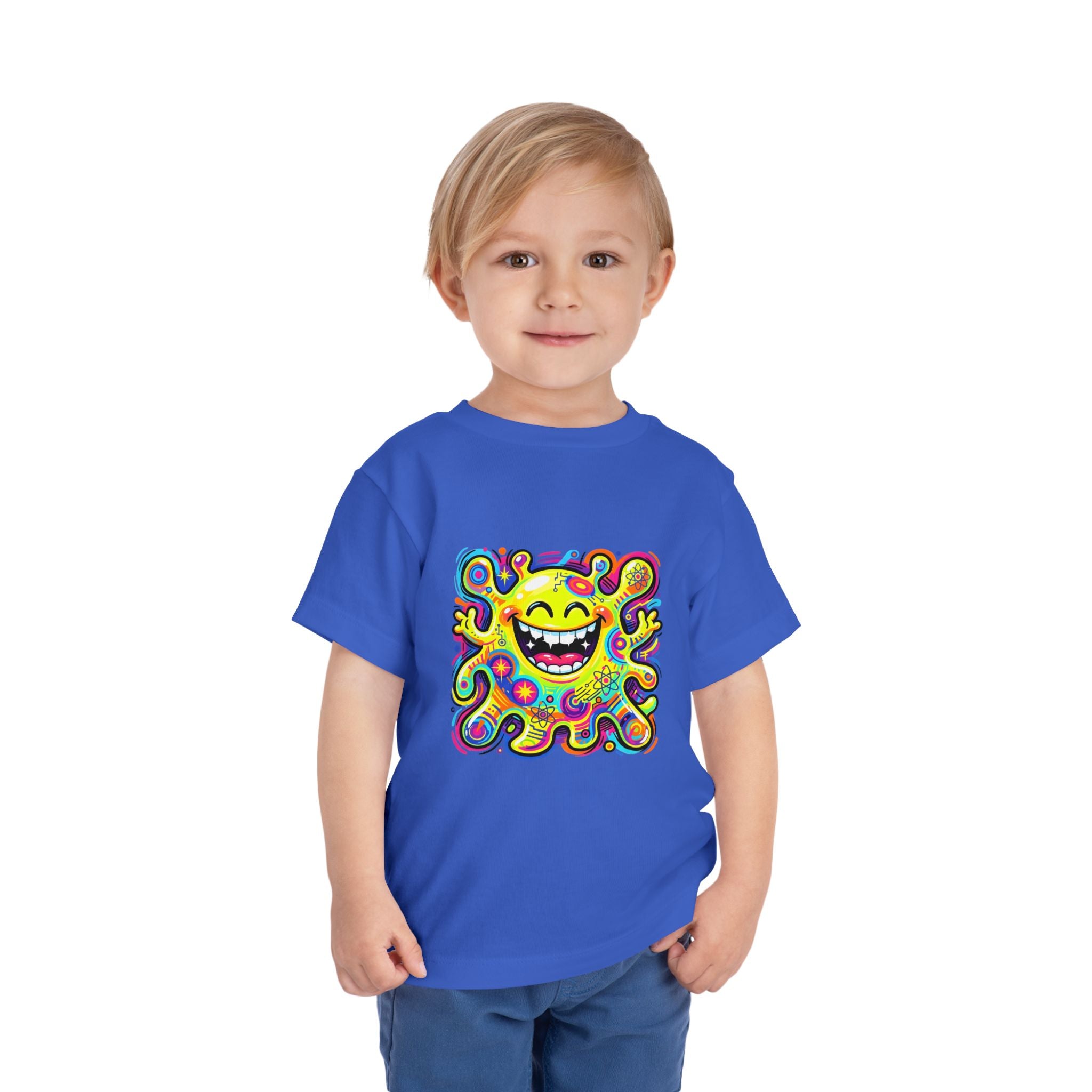 Toddler Tee - Vibrant Psychedelic Monster | Kids Abstract Cartoon Art