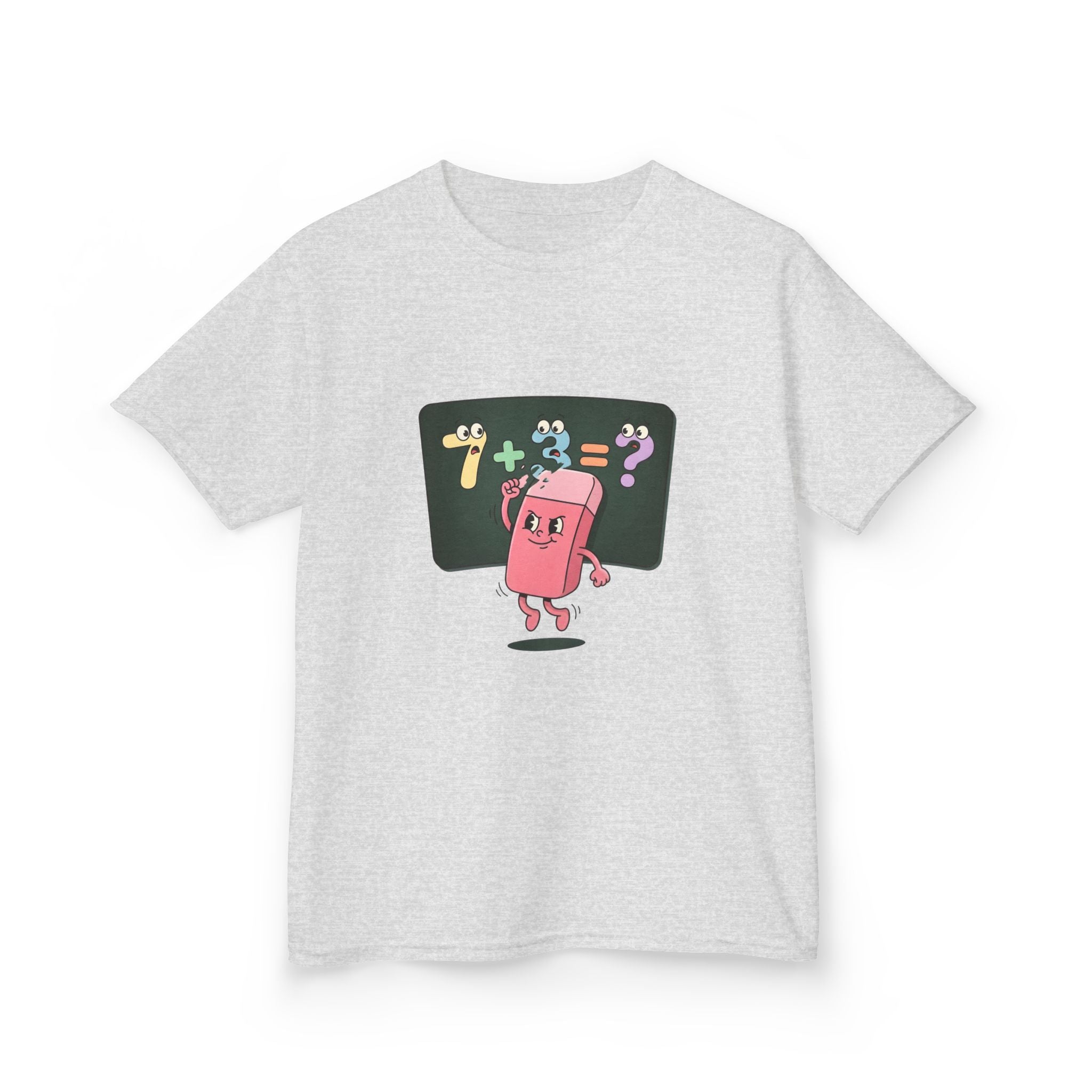 Kids Retro Math Tee - Playful Eraser Addition Problem