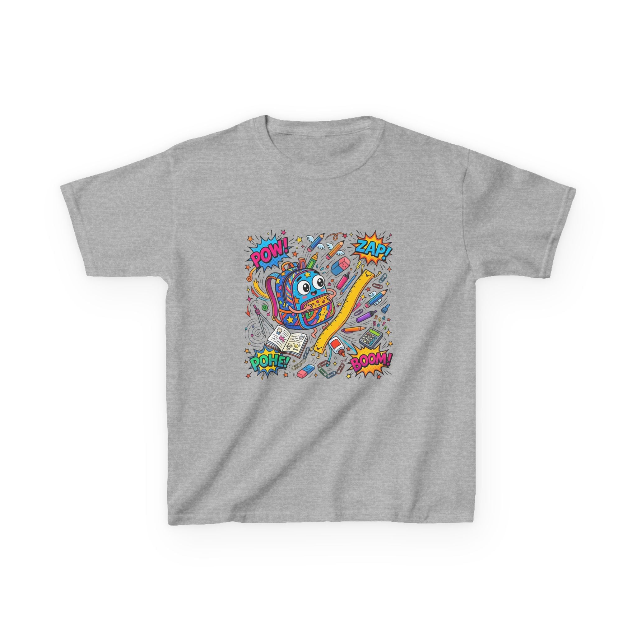 Kids T-Shirt - POW! ZAP! Comic School Supplies | Back to School