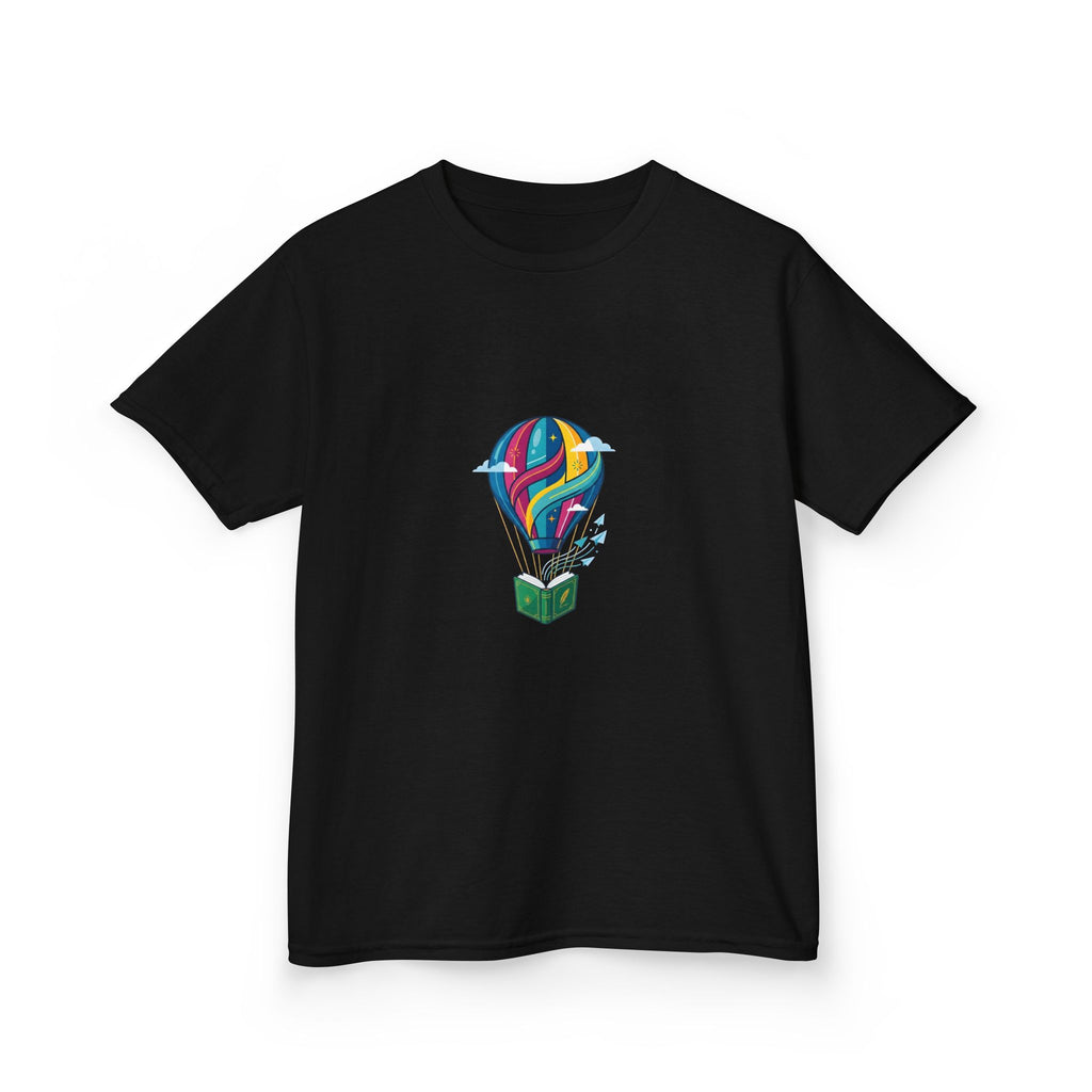 Kids T-Shirt - Bookworm Hot Air Balloon Reading Adventure Tee