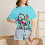 Garment-Dyed T-shirt - Joyful Abstract Creatures | Whimsical Graphic