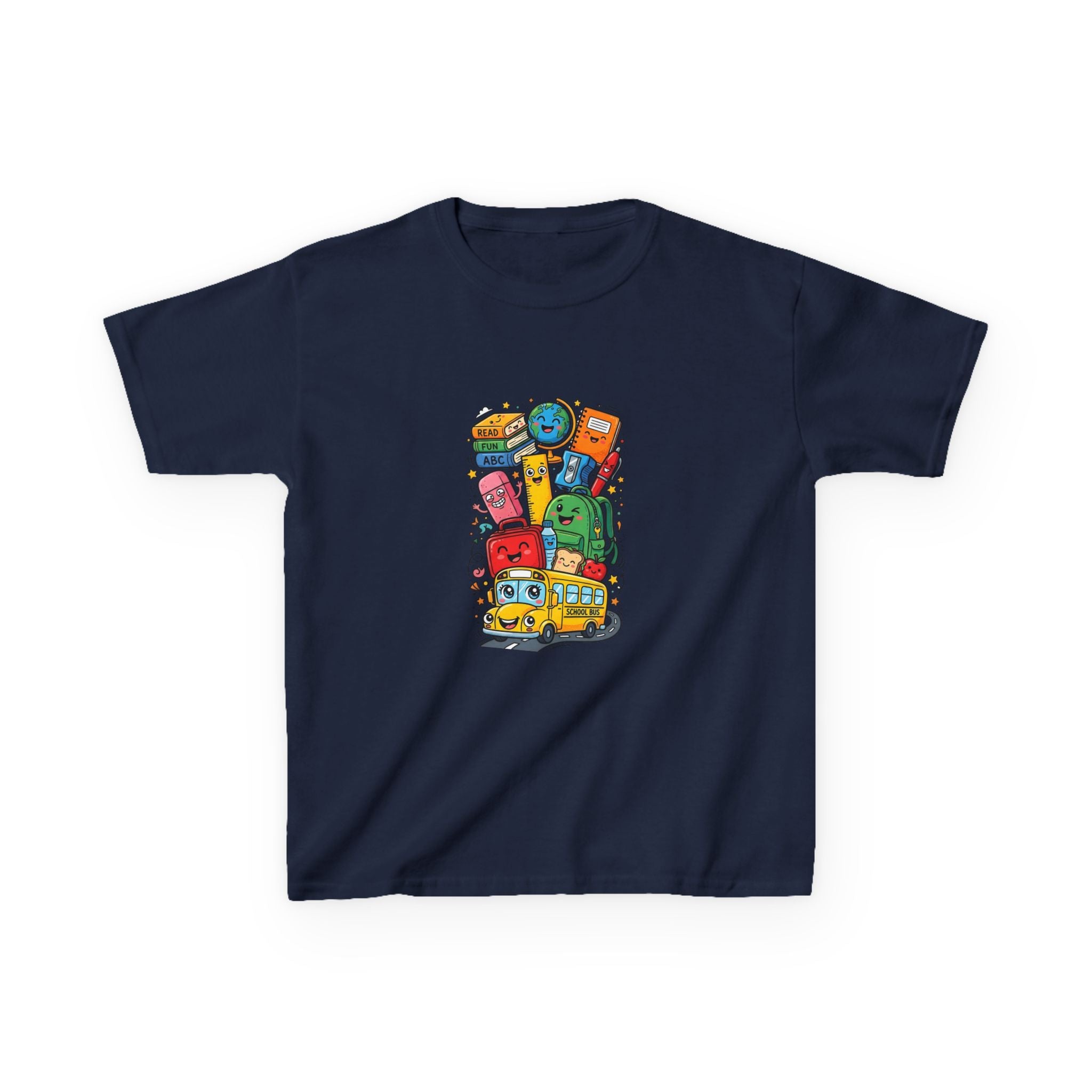 Kids Back to School T-Shirt - Cute School Bus, ABC | First Day