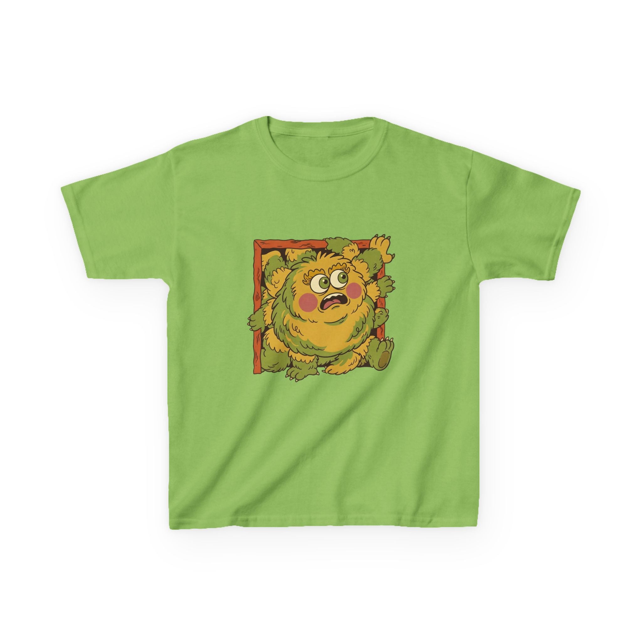 Kids Monster Tee - Whimsical Box Surprise Cartoon | Retro Colors