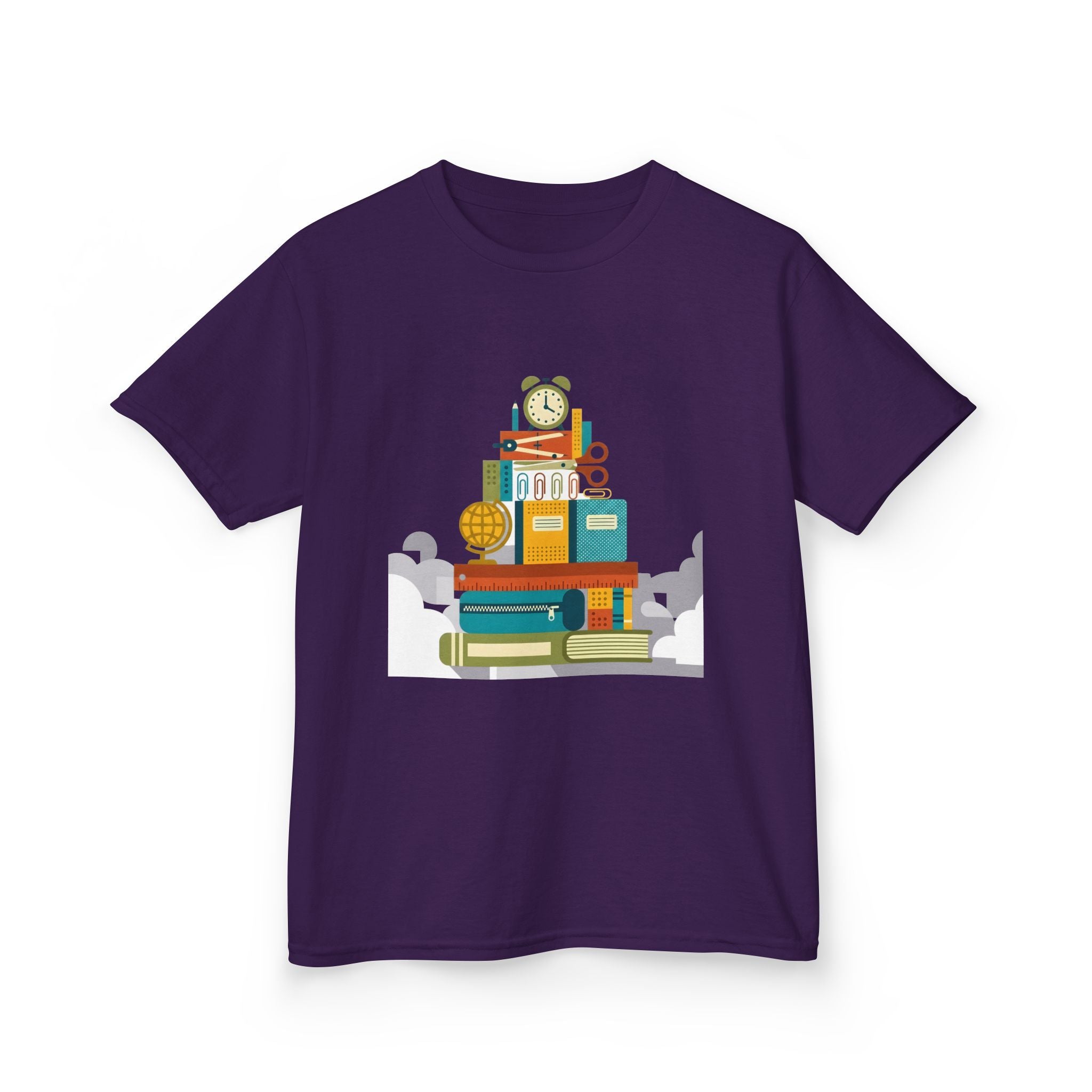 Kids Tee - Flat Vector School Supplies Stack | Back to School 2026