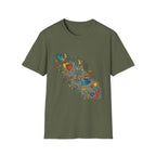 Unisex T-Shirt - Groovy Folk Art Love & Peace | Vibrant Community