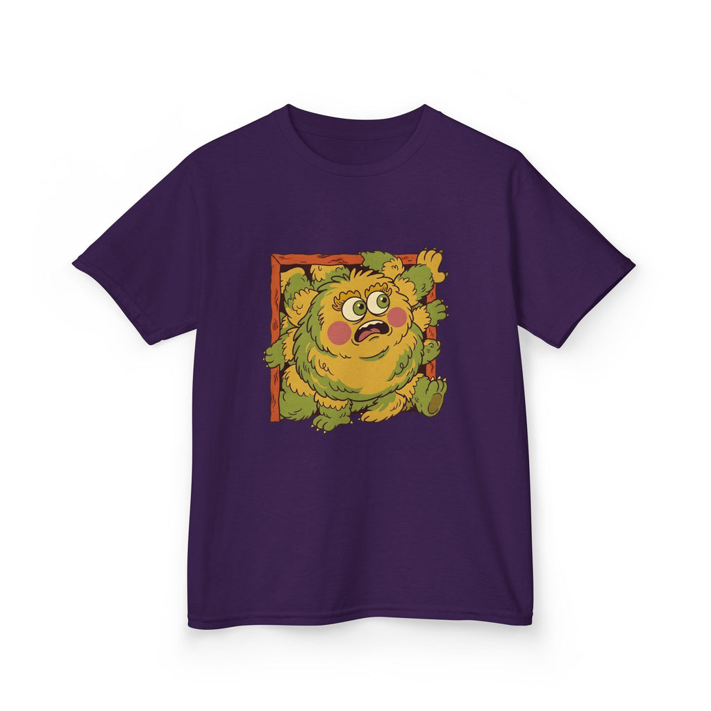 Kids Monster Tee - Whimsical Box Surprise Cartoon | Retro Colors