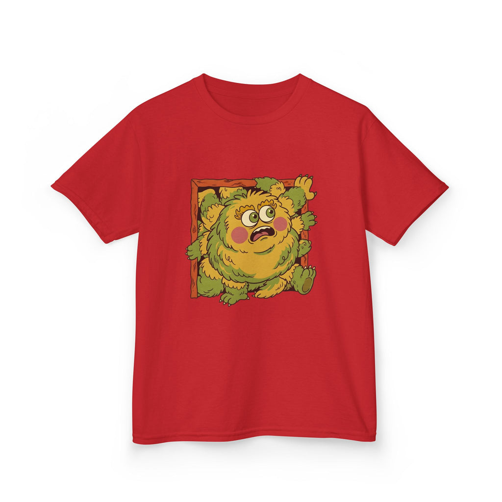 Kids Monster Tee - Whimsical Box Surprise Cartoon | Retro Colors