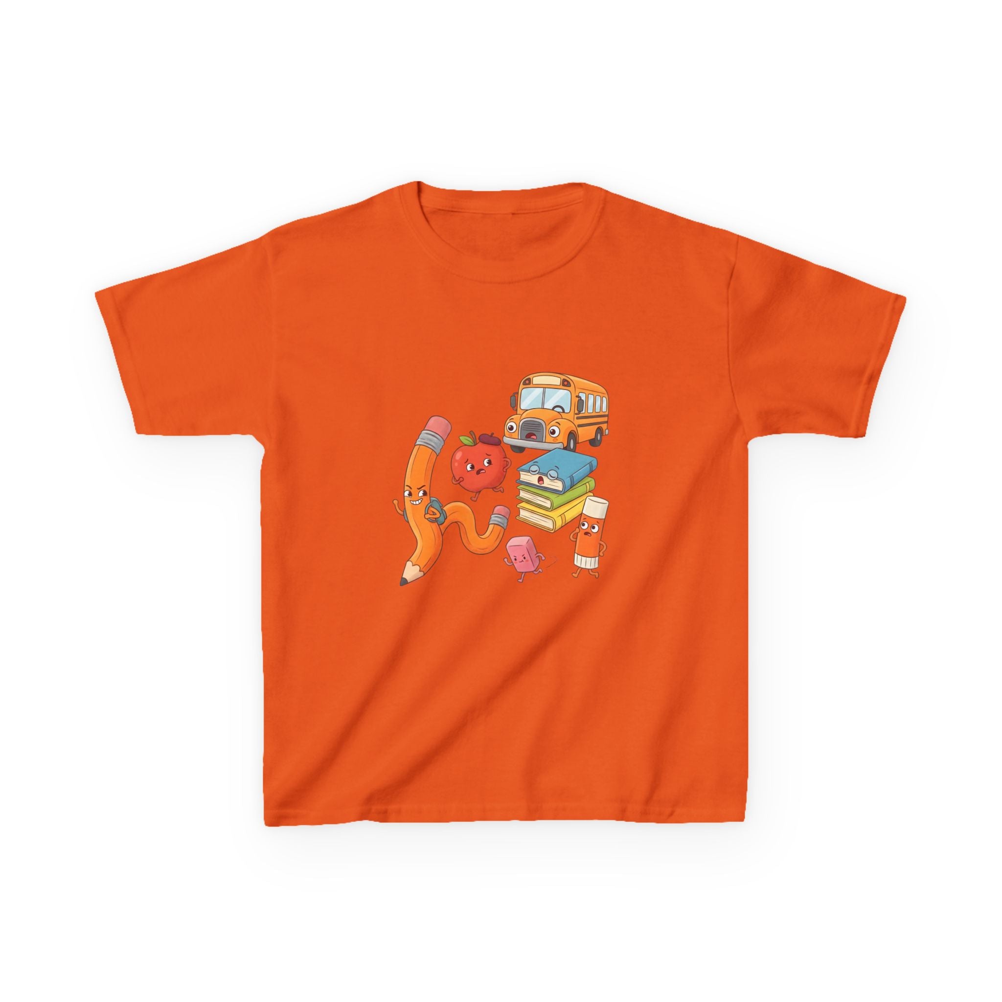 Kids T-Shirt - Cute Cartoon School Supplies | First Day of School
