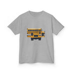 Kids School Bus T-Shirt - Cute Cartoon Reflection | Back to School
