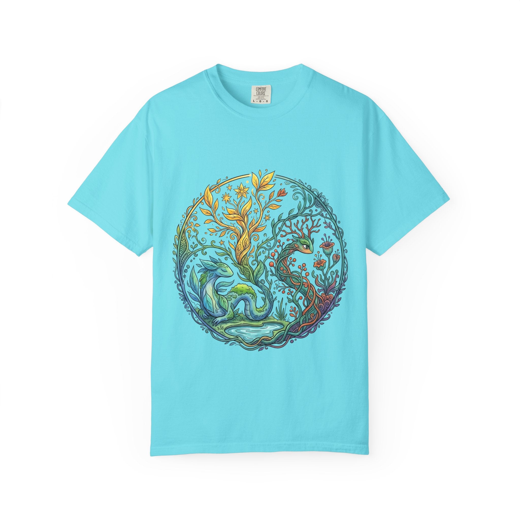 Elemental Dragon Tree T-Shirt - Mystical Nature Art | Comfort Colors