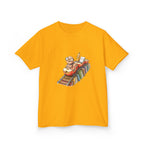Kids Learning Train Tee - Whimsical Bookworm Education Shirt