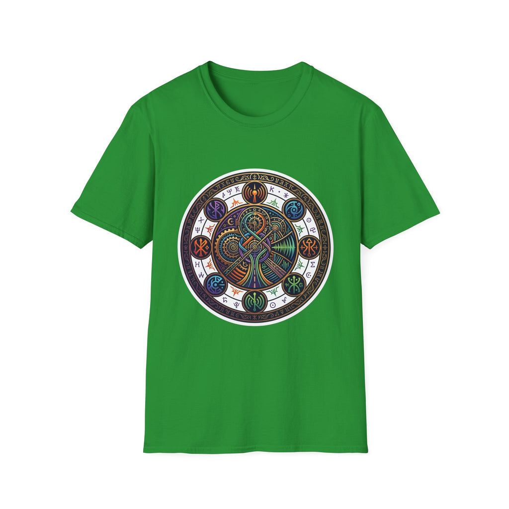 Unisex Steampunk T-Shirt - Ornate Mystical Mandala & Gears
