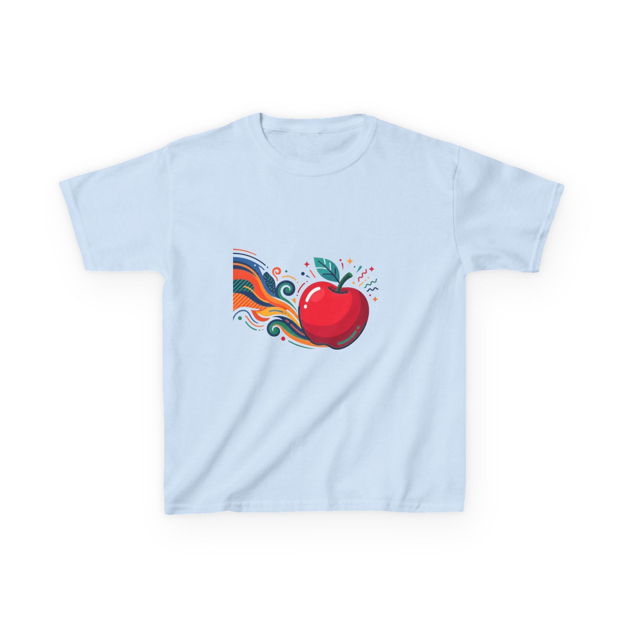 Kids Abstract Fruit Tee - Vibrant Apple Art | Creative Design