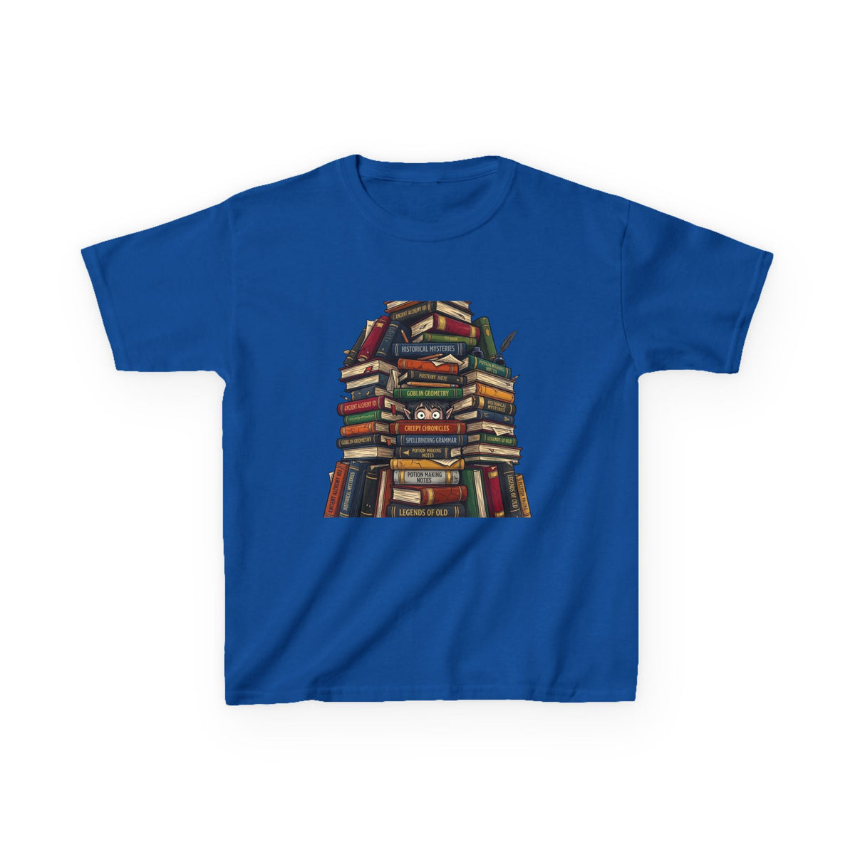 Kids Magic Studies Tee - Whimsical Fantasy Books & Goblin Geometry