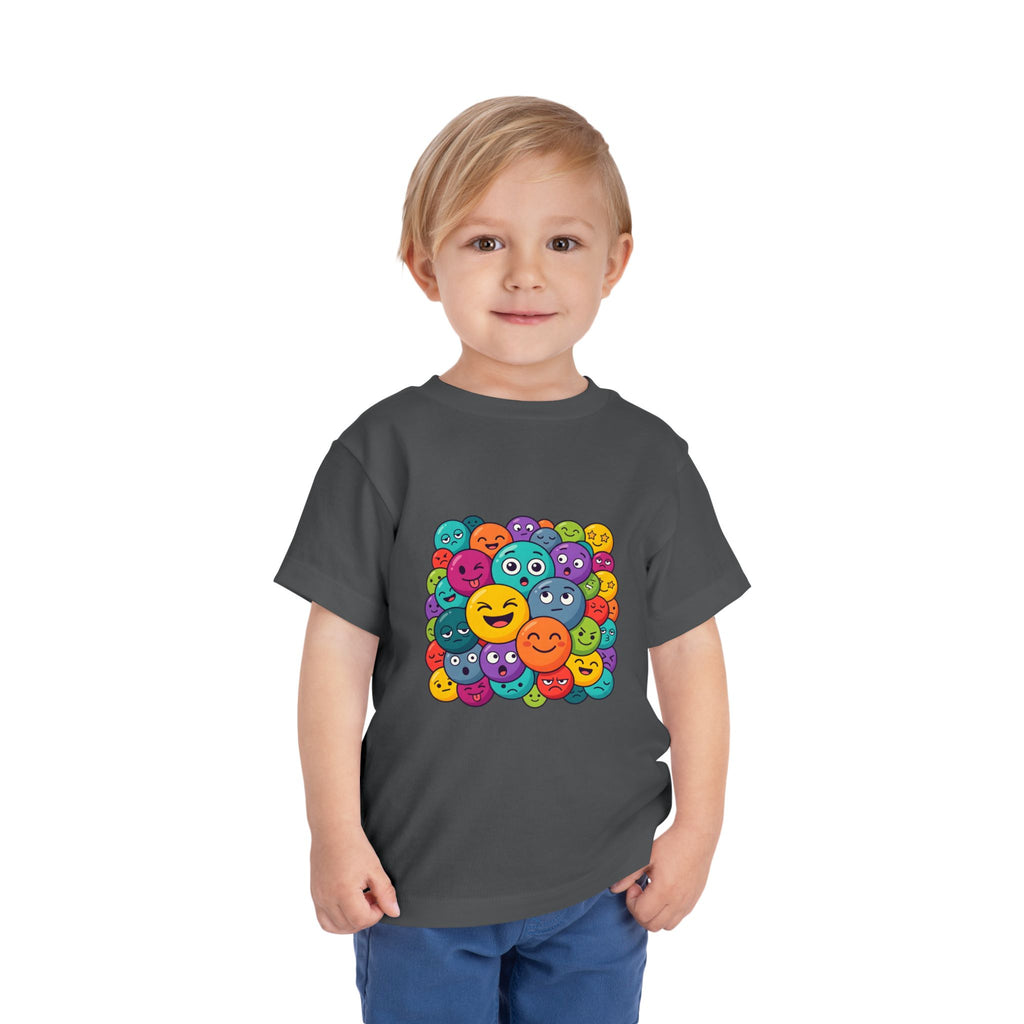 Toddler Tee - Expressive Emoji Faces | Kids Emotions & Feelings