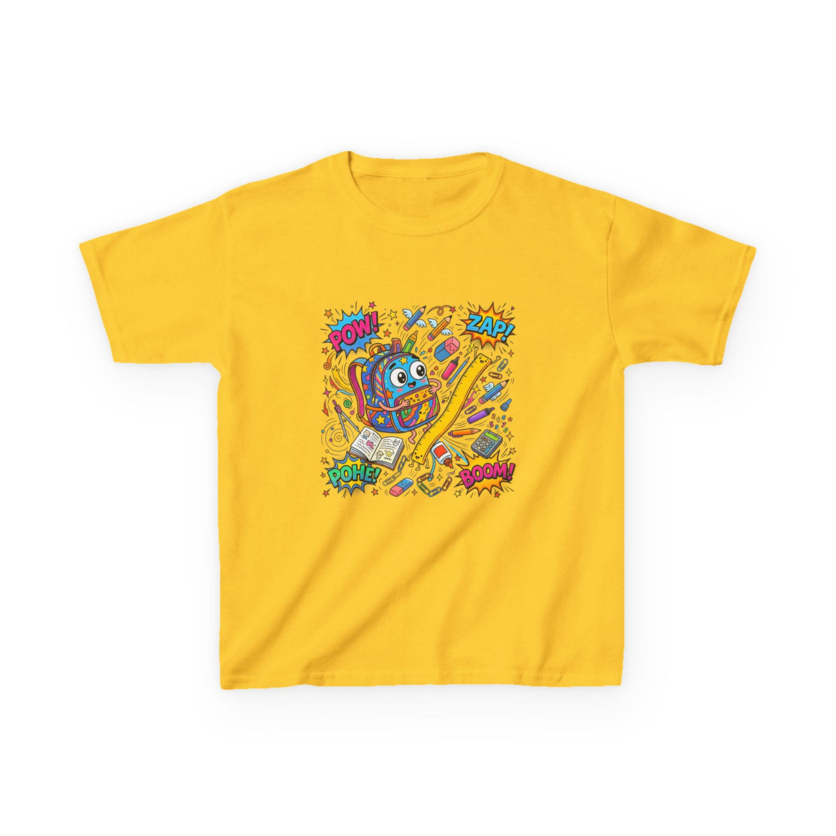 Kids T-Shirt - POW! ZAP! Comic School Supplies | Back to School