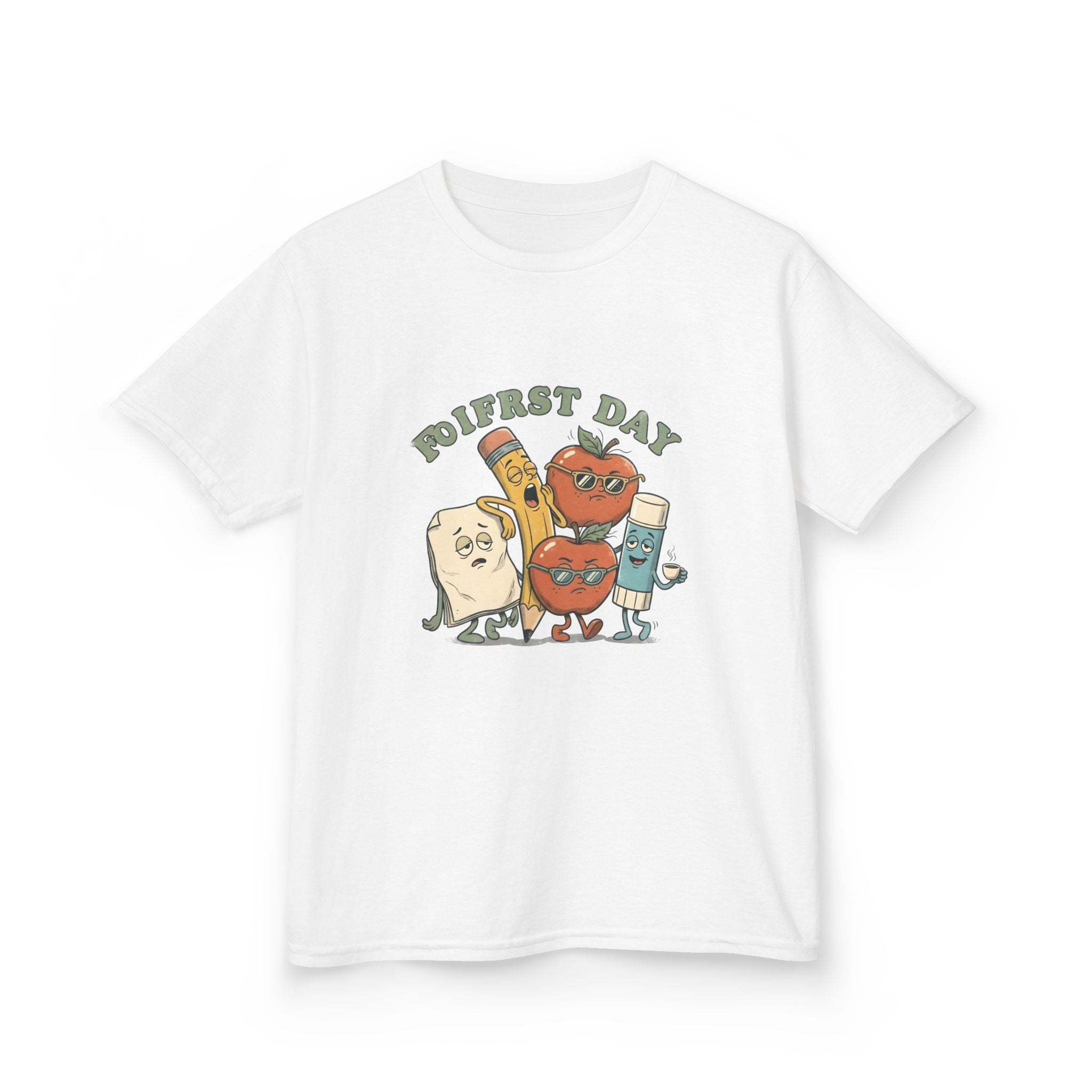 Kids Tee - Funny "FIRST DAY" Tired School Supplies Back to School 2026