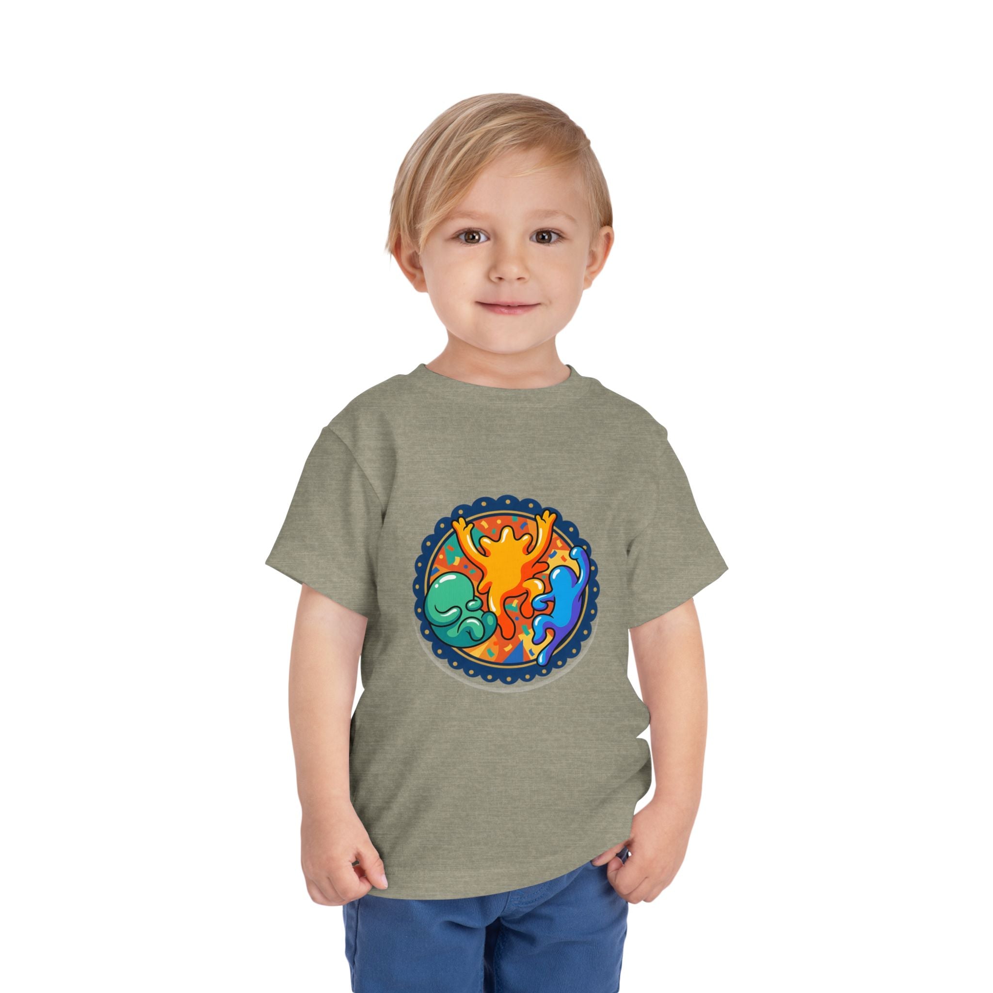 Toddler Tee - Vibrant Playful Celebration Dancing Confetti Shirt