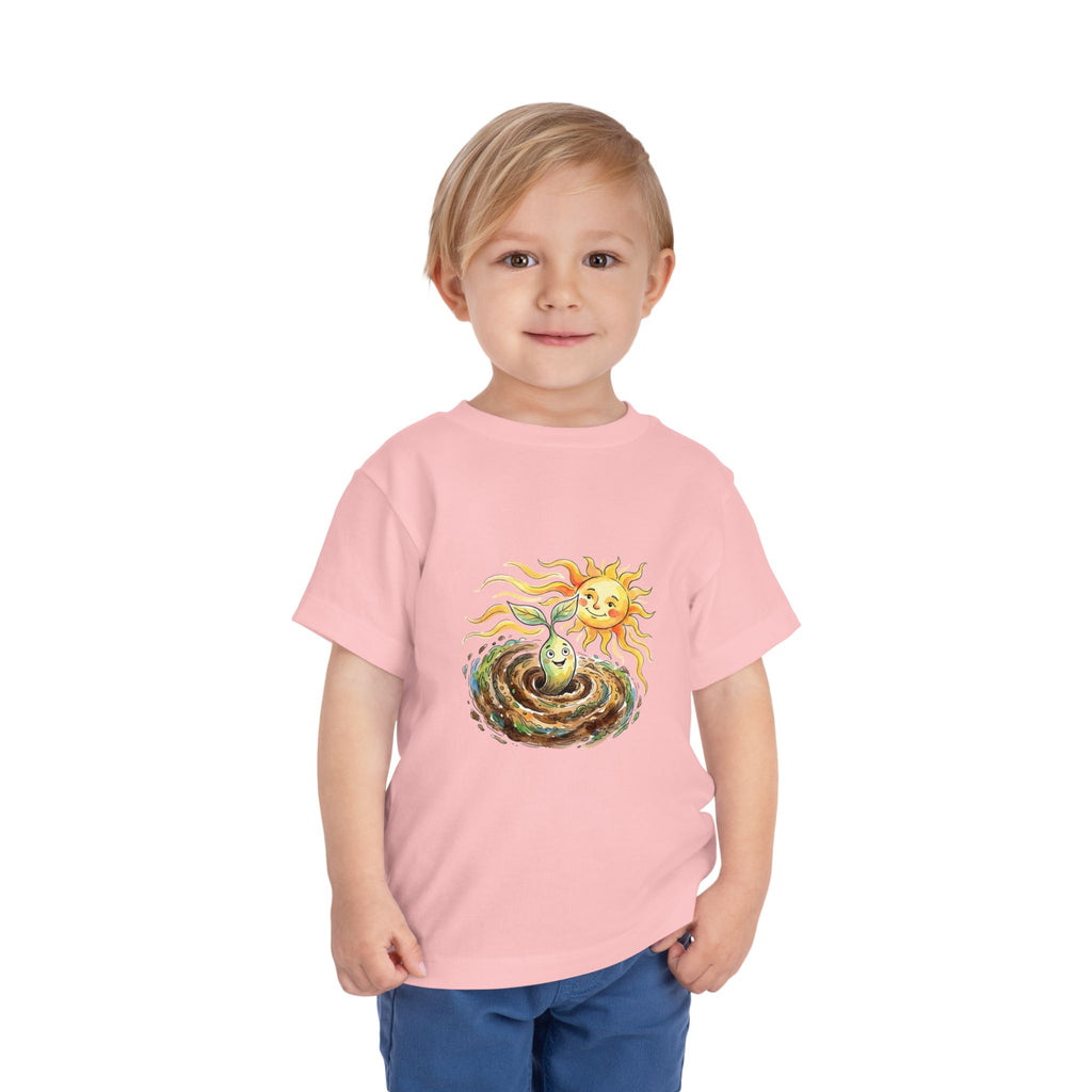 Toddler Tee - Whimsical Nature Growth Life Cycle Shirt | Earth Sun