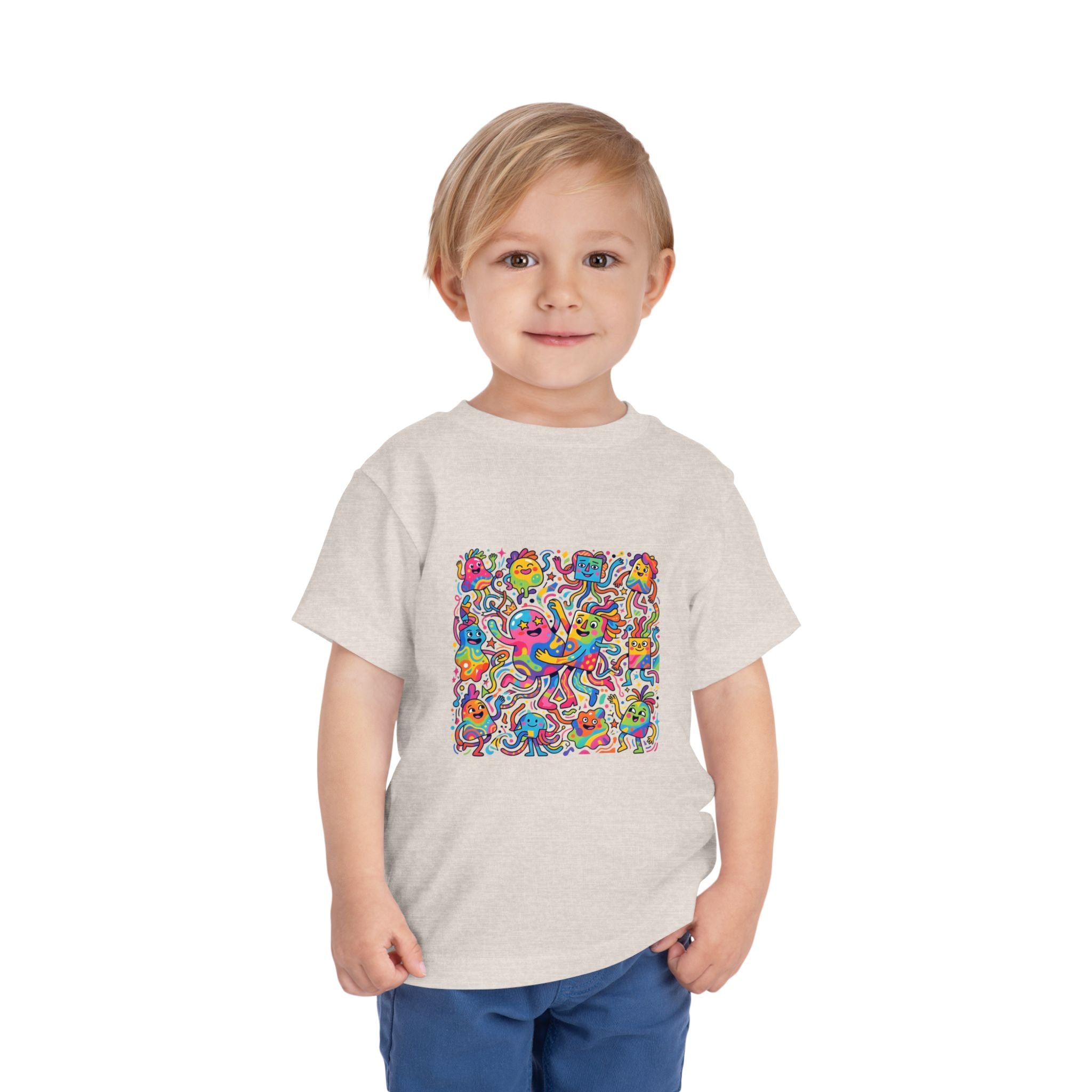 Toddler T-Shirt - Vibrant Whimsical Creatures | Doodle Art