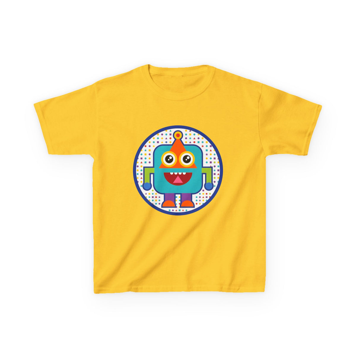 Kids Robot T-Shirt - Cute Geometric Design | Festive Party Tee