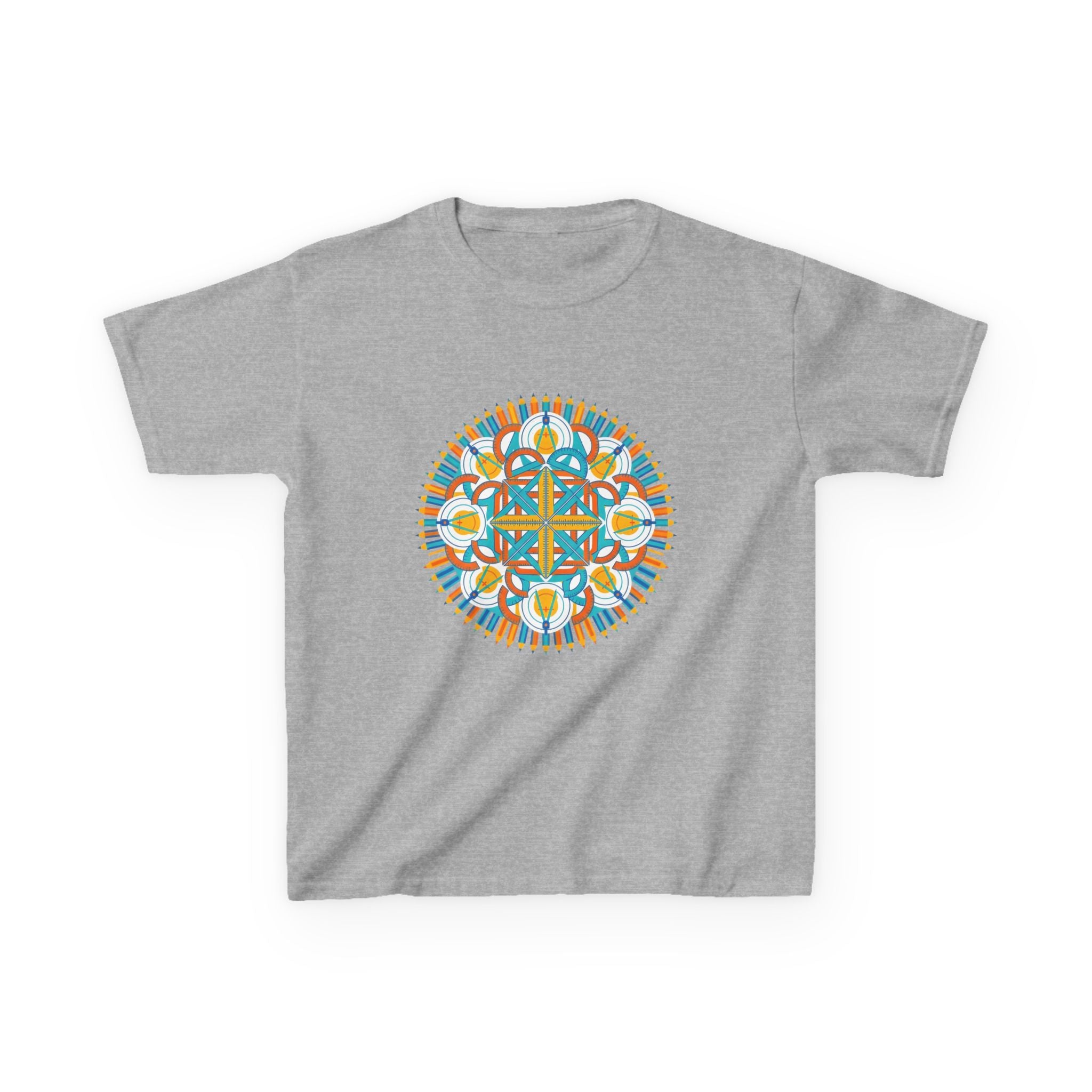 Kids T-Shirt - Math & Drafting Tools Mandala | STEM
