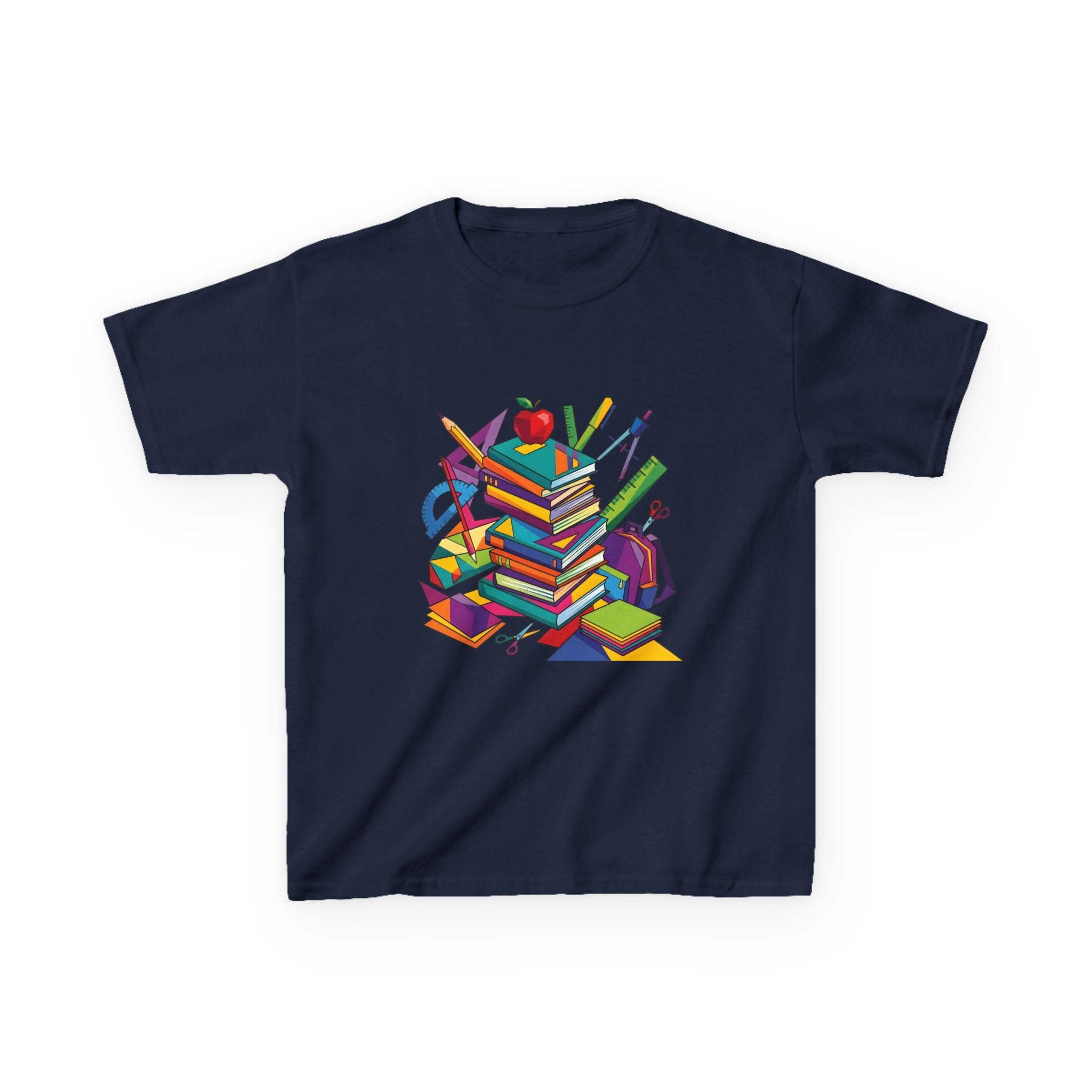 Kids T-Shirt - Geometric School Supplies Tee | Back to School