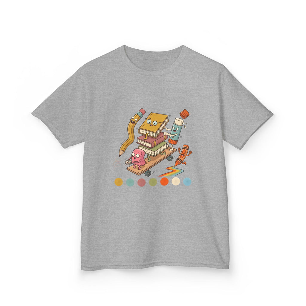 Kids T-Shirt - Cute Cartoon School Supplies | Back to School 2026