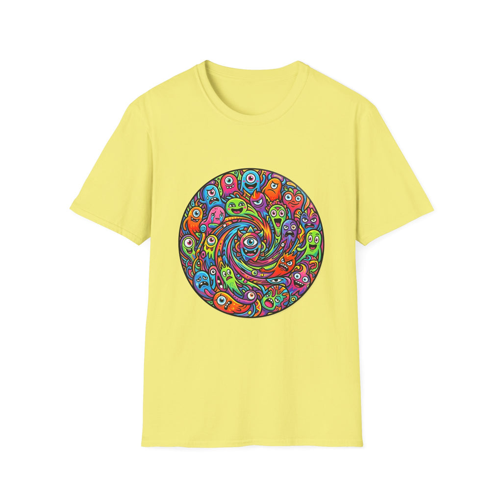 T-Shirt - Psychedelic Monster Swirl | Vibrant Alien Party