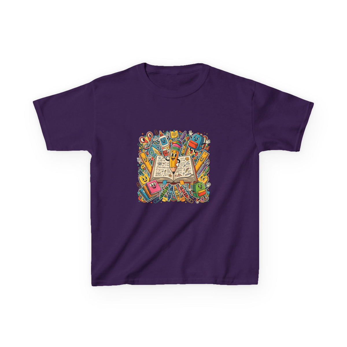 Kids Back to School Tee - Math Equations & School Supplies | 2026