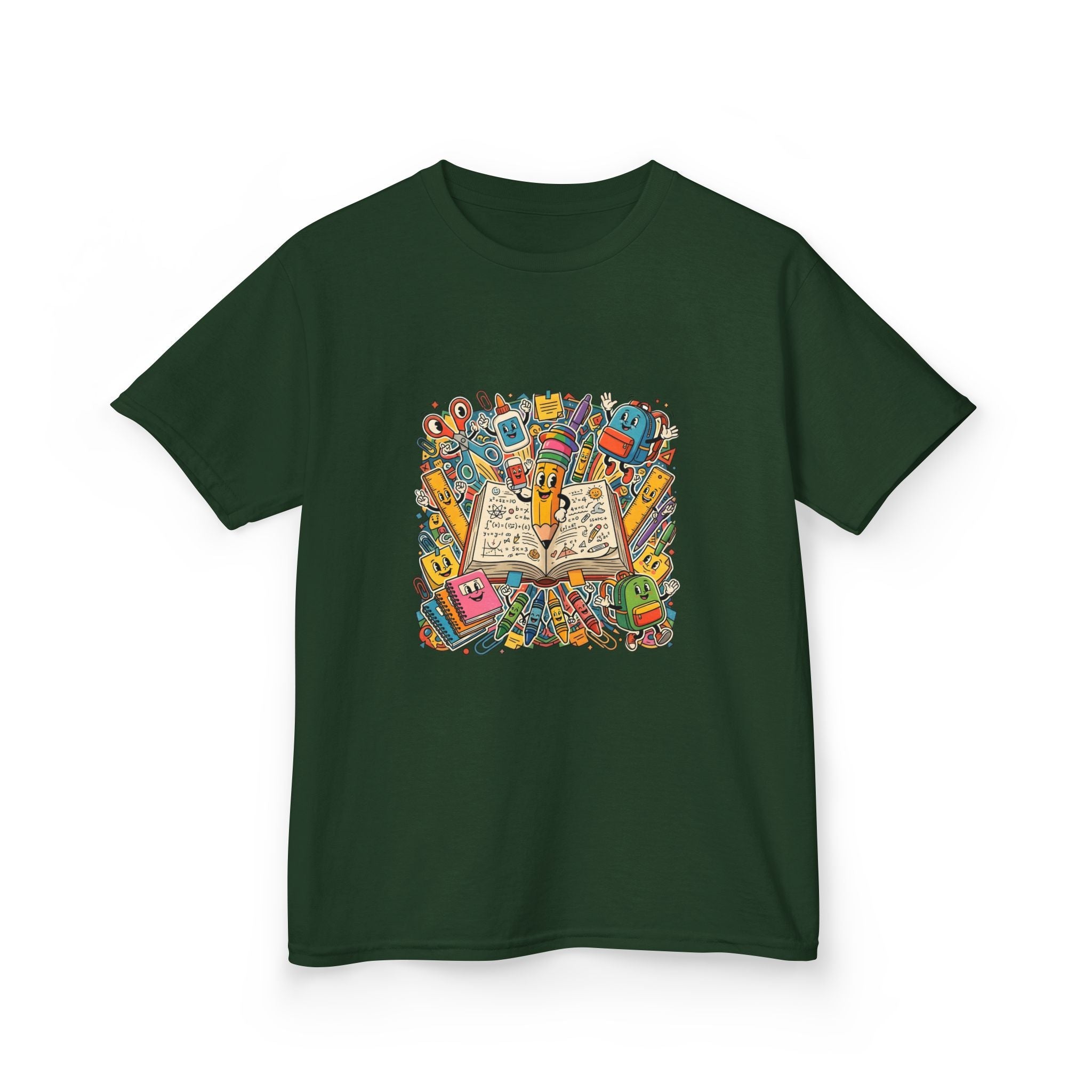 Kids Back to School Tee - Math Equations & School Supplies | 2026