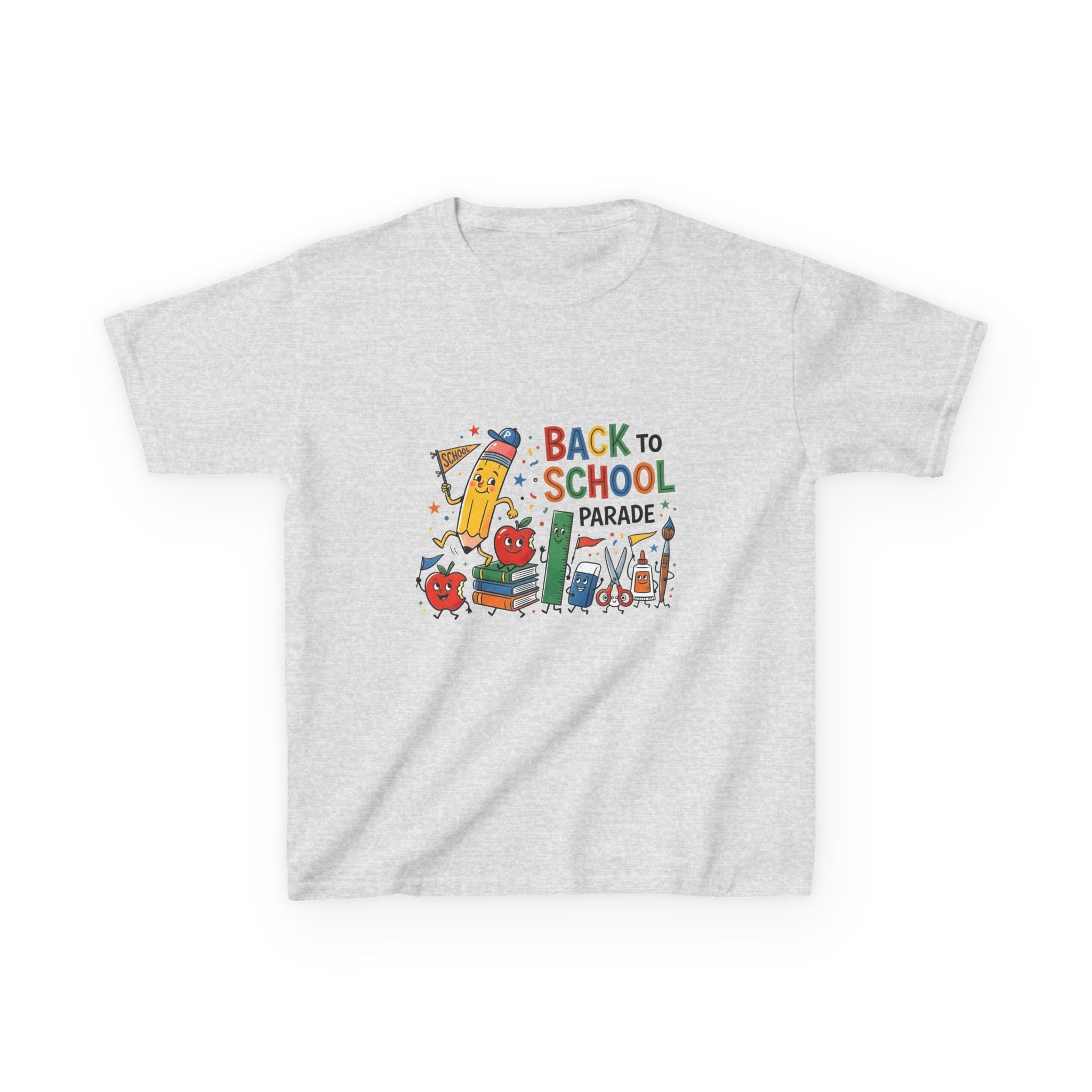 Kids Back to School Tee - Playful SCHOOL Supplies | First Day