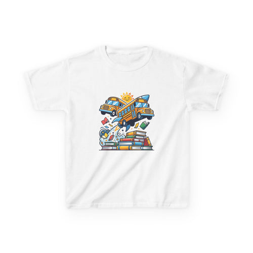 Kids Back to School T-Shirt - Rocket Bus Adventure | First Day
