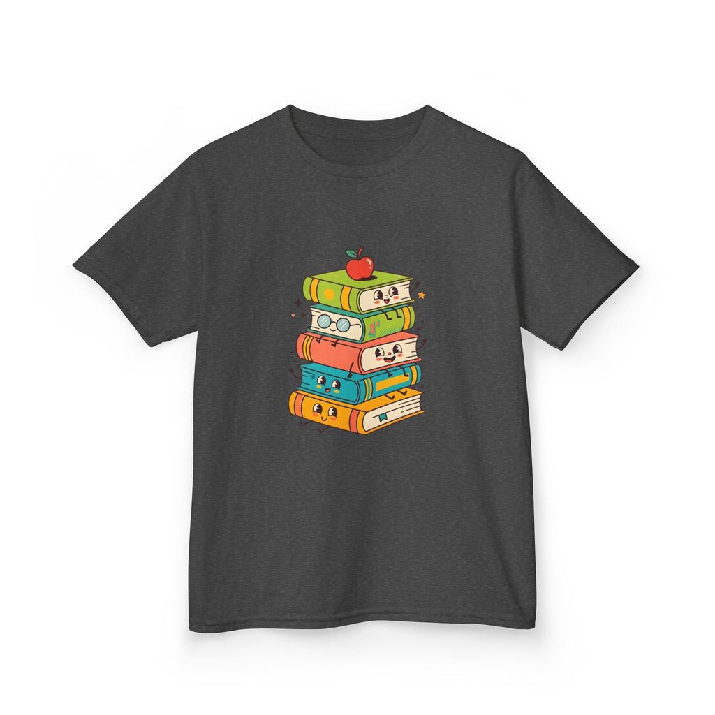 Kids Bookworm Tee - Whimsical Retro Reading & Learning Design