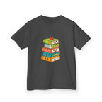Kids Bookworm Tee - Whimsical Retro Reading & Learning Design