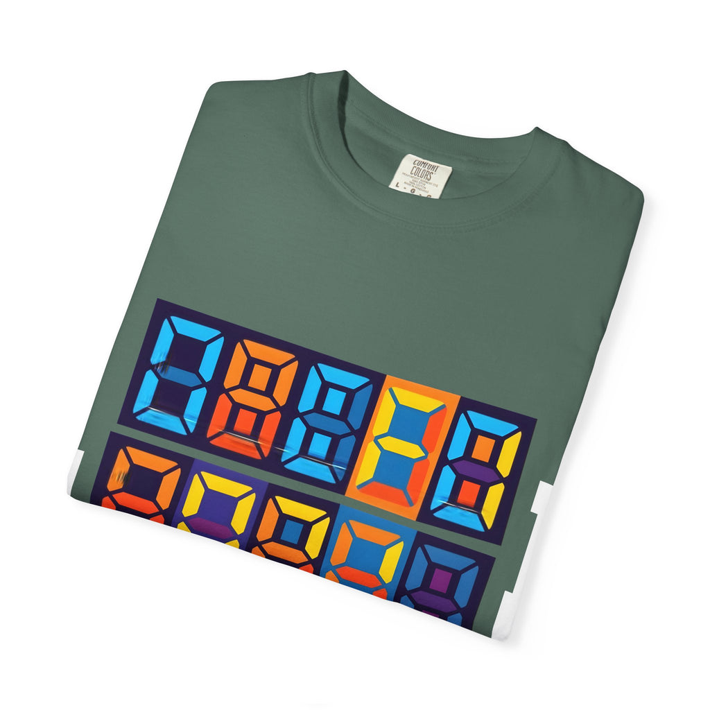 Unisex T-Shirt - Retro Tech 8-Bit Digital Display | Comfort Colors