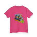 Kids T-Shirt - Vibrant Geometric Animal Bus Adventure