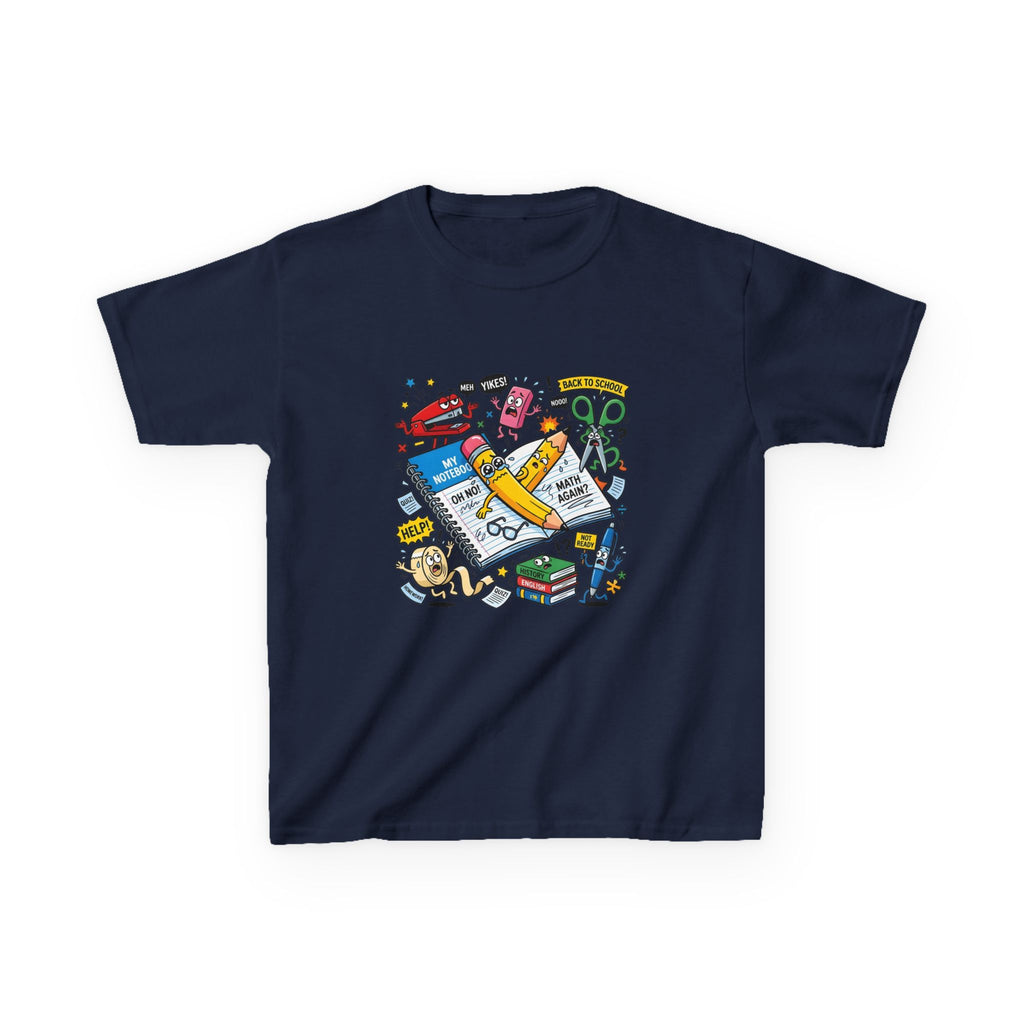 Kids Tee - Back to School Anxiety MEH YIKES! Funny Student