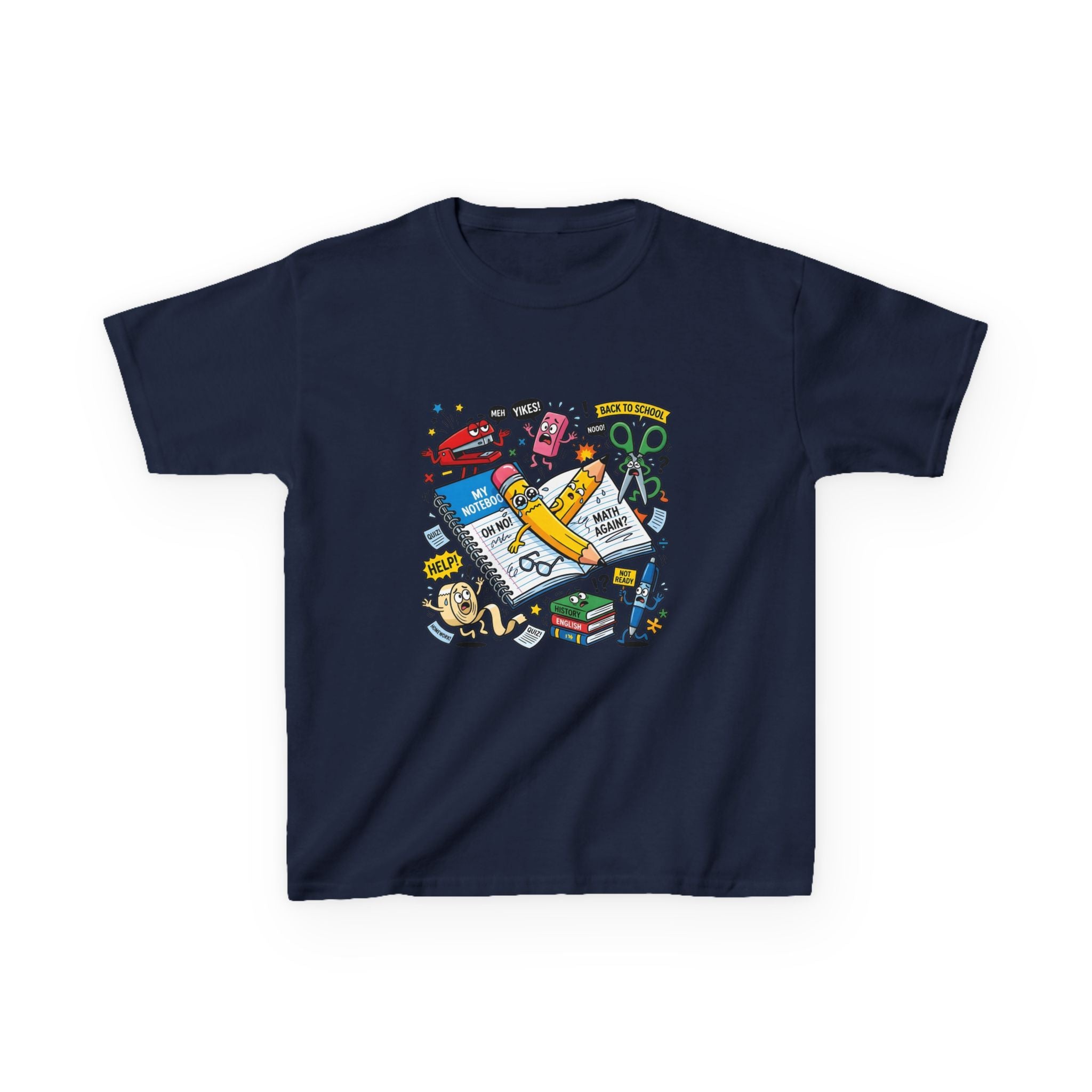 Kids Tee - Back to School Anxiety MEH YIKES! Funny Student