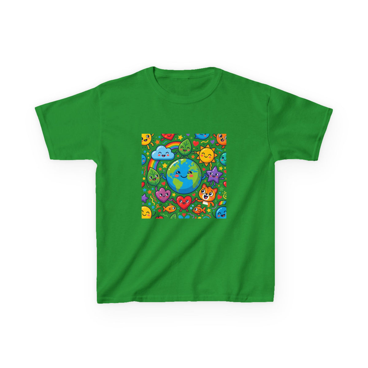 Kids Earth Day Tee - Happy Cartoon Planet | Nature Lovers