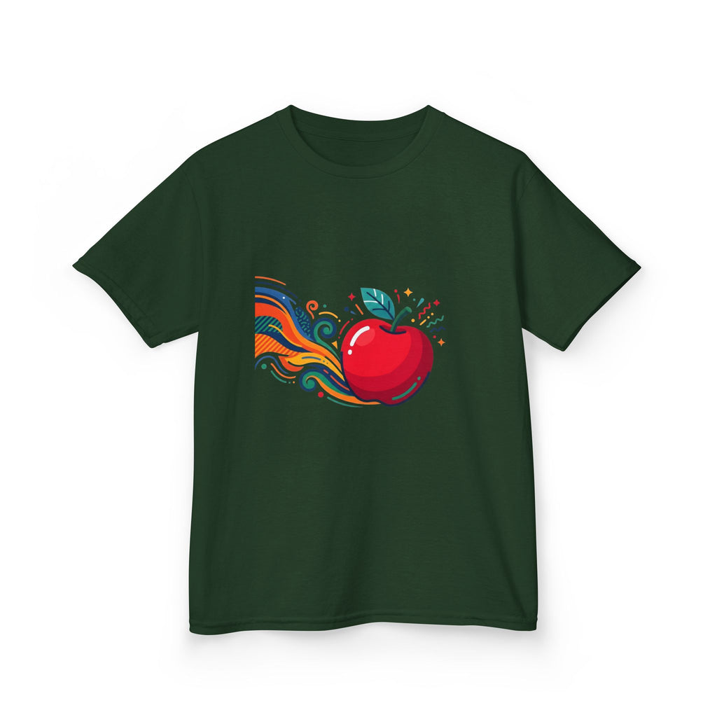 Kids Abstract Fruit Tee - Vibrant Apple Art | Creative Design