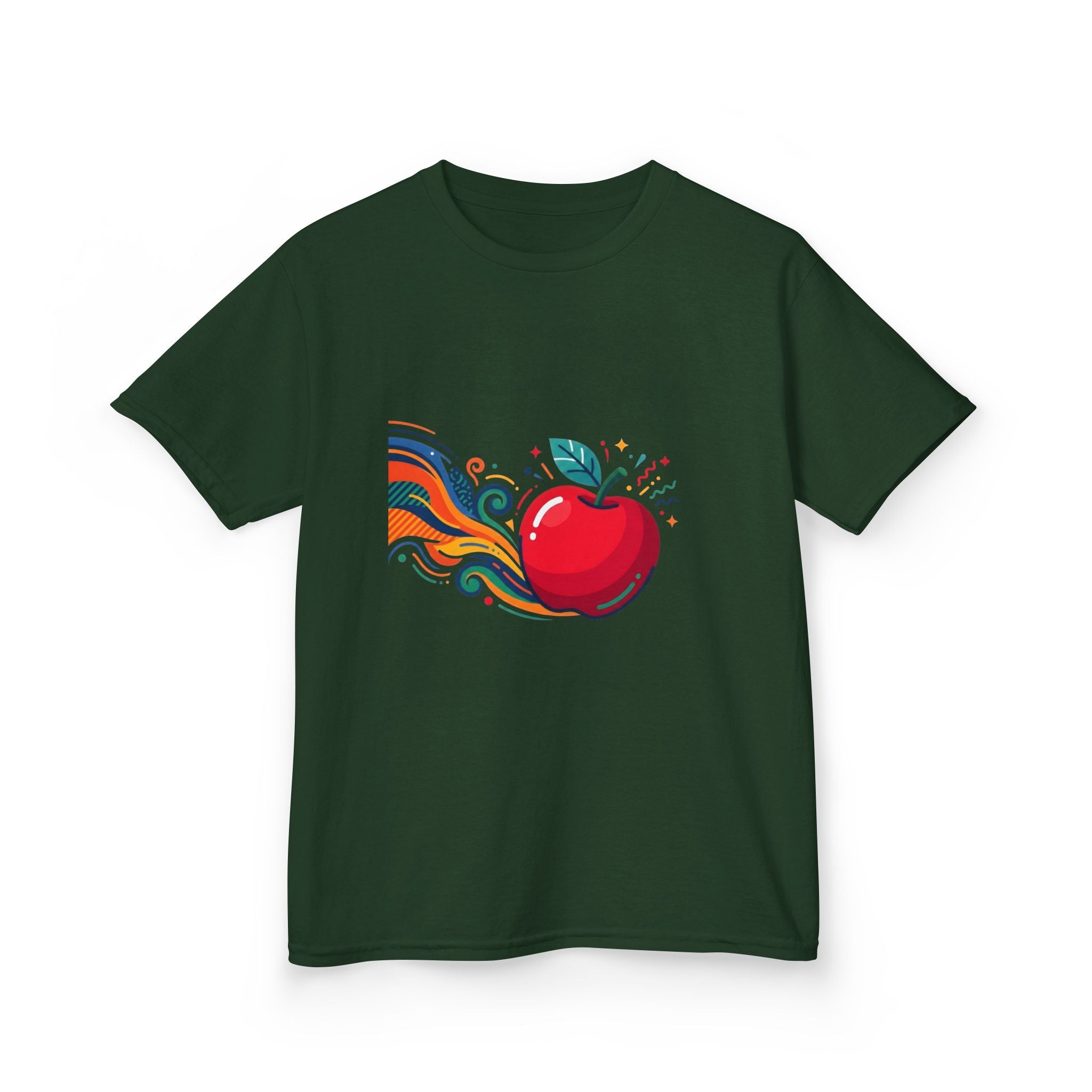Kids Abstract Fruit Tee - Vibrant Apple Art | Creative Design