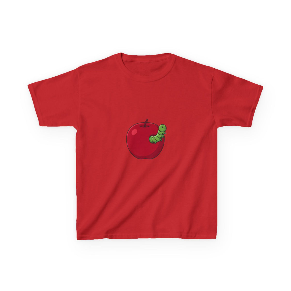 Kids T-Shirt - Cute Hungry Bookworm Caterpillar Apple Tee