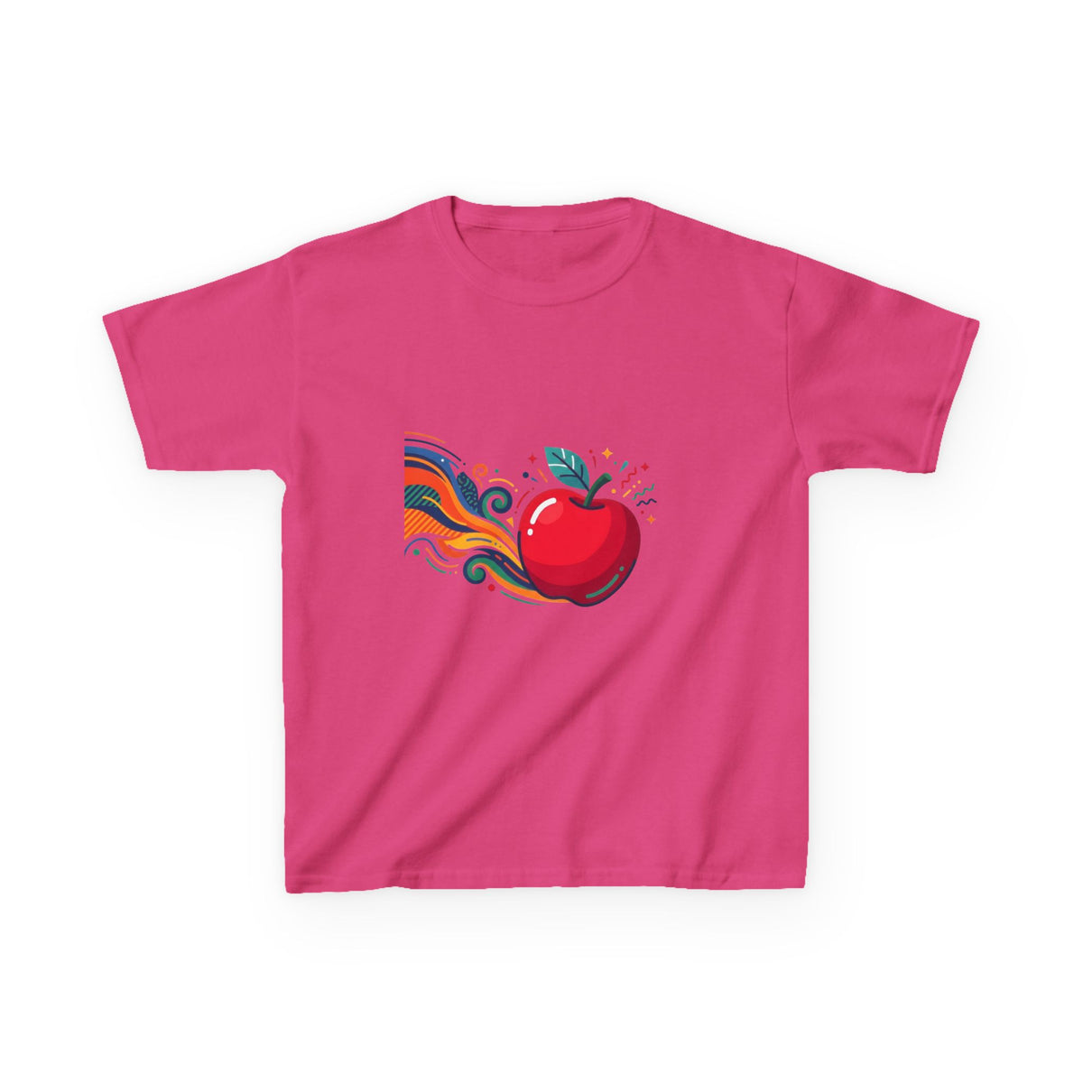 Kids Abstract Fruit Tee - Vibrant Apple Art | Creative Design