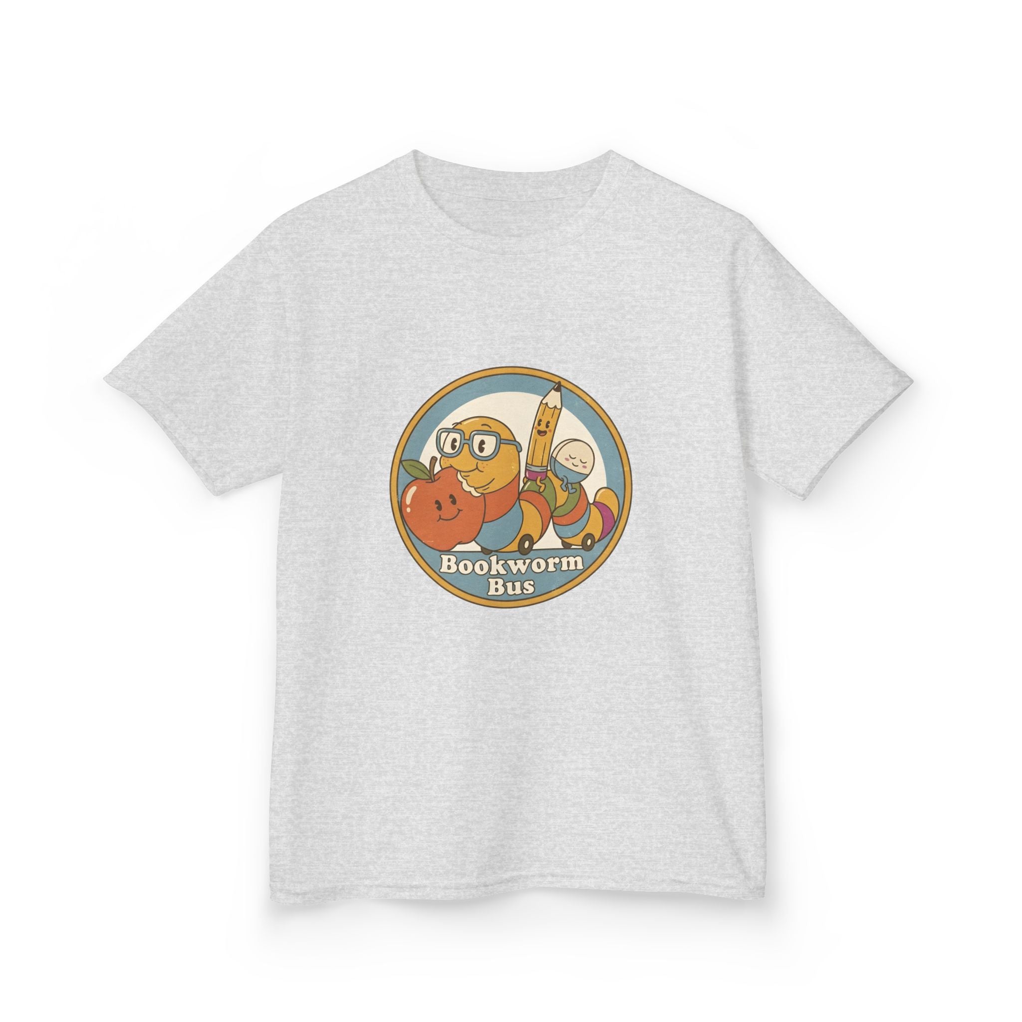 Kids Bookworm T-Shirt - School Bus | Educational Learning