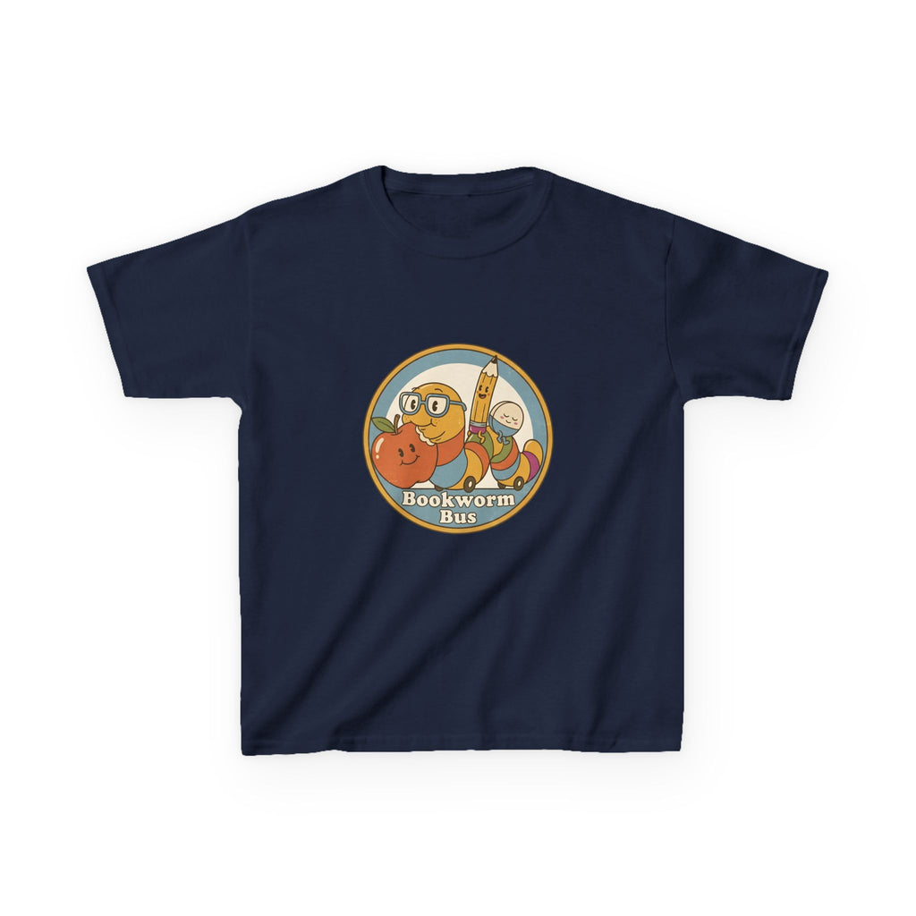 Kids Bookworm T-Shirt - School Bus | Educational Learning