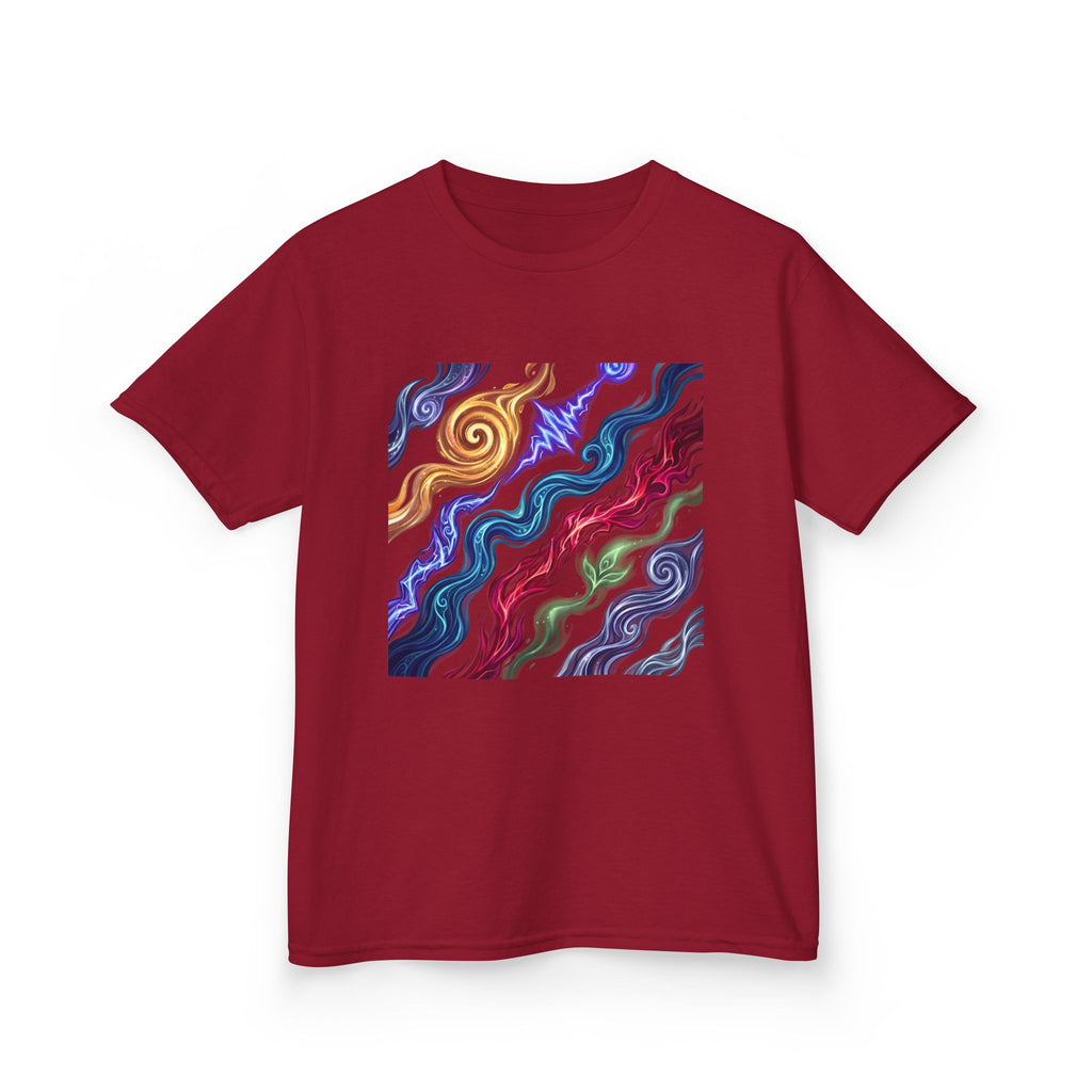 Kids Tee - Vibrant Elemental Magic Energy | Fantasy Glow