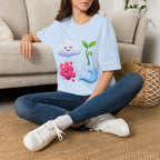 Cute Nature T-Shirt - Whimsical Cloud Sprout Wave Design | Unisex