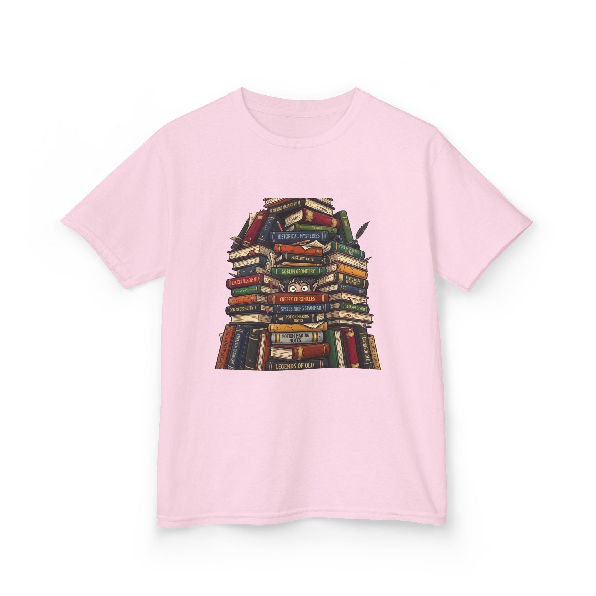 Kids Magic Studies Tee - Whimsical Fantasy Books & Goblin Geometry