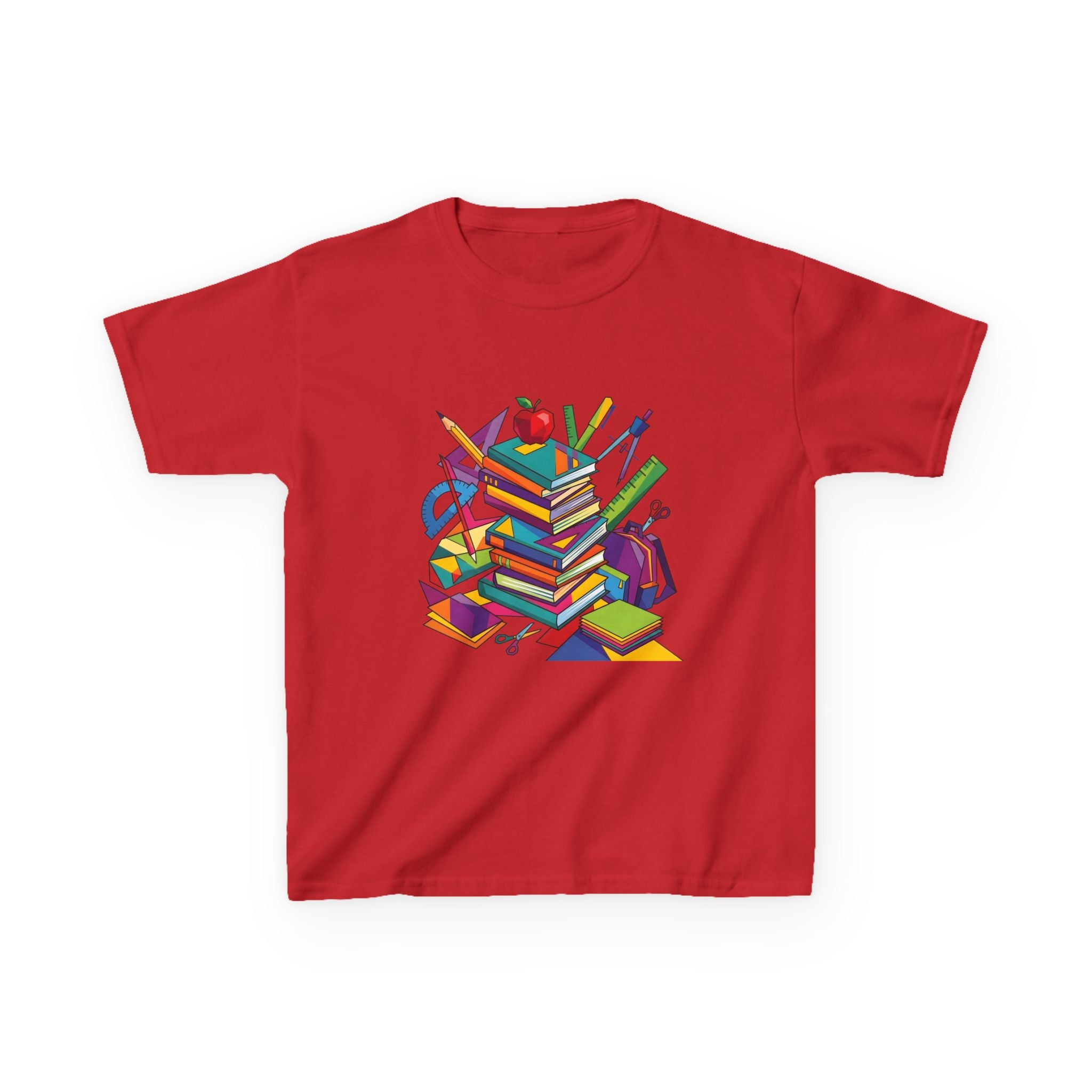Kids T-Shirt - Geometric School Supplies Tee | Back to School